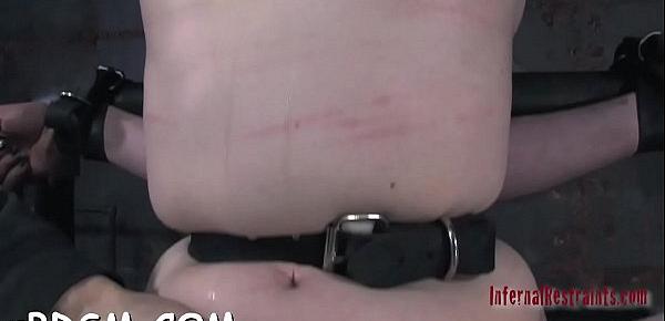  Bounded slave cutie is getting a lusty cookie punishment